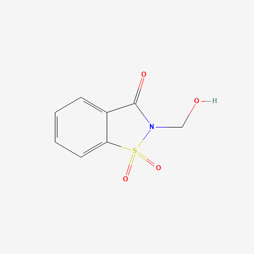 2-(hydroxymethyl)-1,1-dioxo-1,2-benzothiazol-3-one (CAS: 13947-20-1) - Chemical Structure and Molecular Formula 