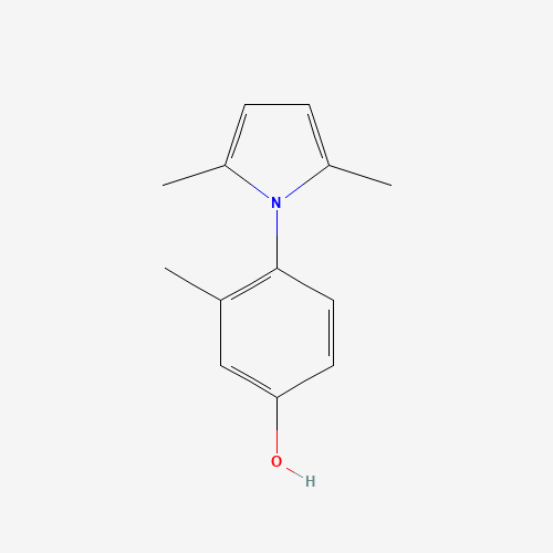 4-(2,5-dimethylpyrrol-1-yl)-3-methylphenol (CAS: 596790-75-9) - Chemical Structure and Molecular Formula 