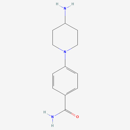 4-(4-aminopiperidin-1-yl)benzamide (CAS: 1039022-13-3) - Chemical Structure and Molecular Formula 