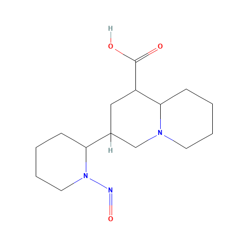 3-(1-nitrosopiperidin-2-yl)-2,3,4,6,7,8,9,9a-octahydro-1H-quinolizine-1-carboxylic acid (CAS: 38539-17-2) - Related Chemical Product