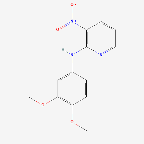N-(3,4-dimethoxyphenyl)-3-nitropyridin-2-amine (CAS: 61963-64-2) - Chemical Structure and Molecular Formula 