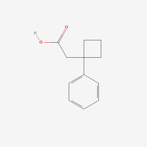 2-(1-phenylcyclobutyl)acetic acid (CAS: 7306-17-4) - Chemical Structure and Molecular Formula 