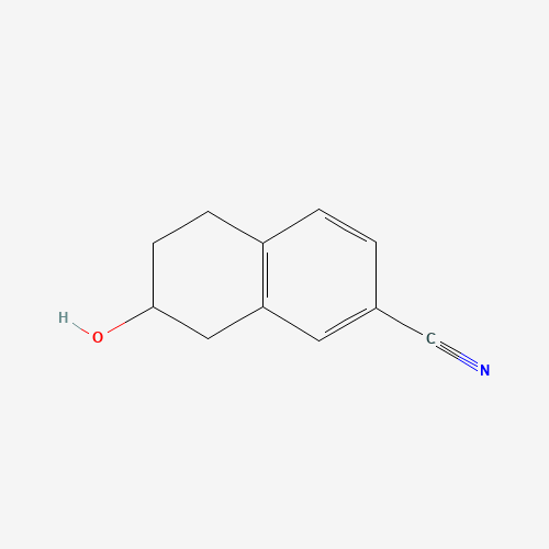 7-hydroxy-5,6,7,8-tetrahydronaphthalene-2-carbonitrile (CAS: 1315479-96-9) - Chemical Structure and Molecular Formula 