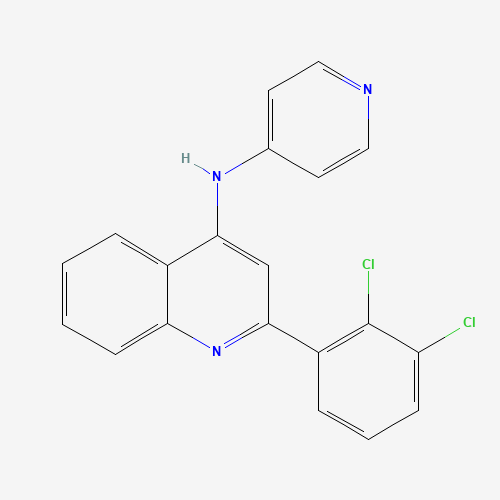 2-(2,3-dichlorophenyl)-N-pyridin-4-ylquinolin-4-amine (CAS: 1303557-73-4) - Chemical Structure and Molecular Formula 