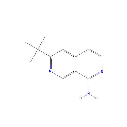 6-tert-butyl-2,7-naphthyridin-1-amine (CAS: 1352329-35-1) - Chemical Structure and Molecular Formula 