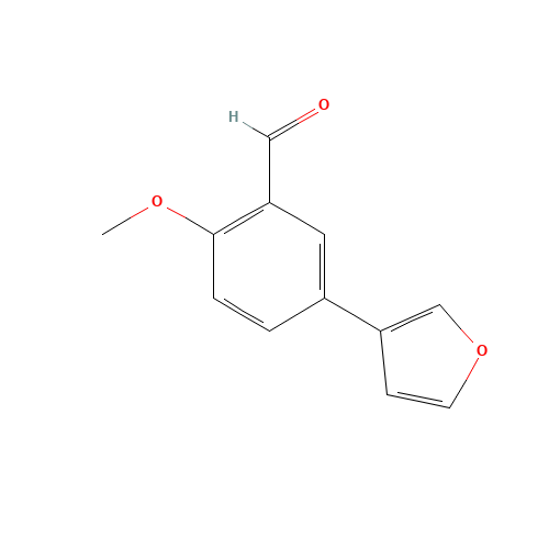5-(furan-3-yl)-2-methoxybenzaldehyde (CAS: 172480-83-0) - Chemical Structure and Molecular Formula 