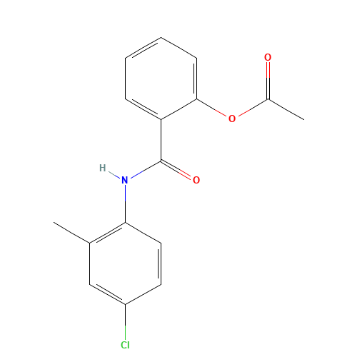[2-[(4-chloro-2-methylphenyl)carbamoyl]phenyl] acetate (CAS: 693288-95-8) - Chemical Structure and Molecular Formula 
