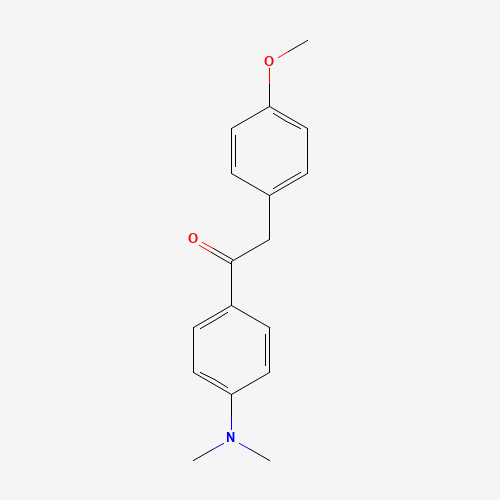 1-[4-(dimethylamino)phenyl]-2-(4-methoxyphenyl)ethanone (CAS: 97606-30-9) - Chemical Structure and Molecular Formula 