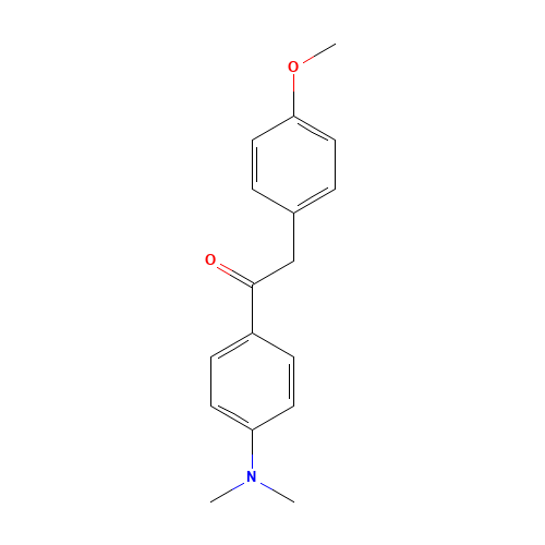 1-[4-(dimethylamino)phenyl]-2-(4-methoxyphenyl)ethanone (CAS: 97606-30-9) - Chemical Structure and Molecular Formula 