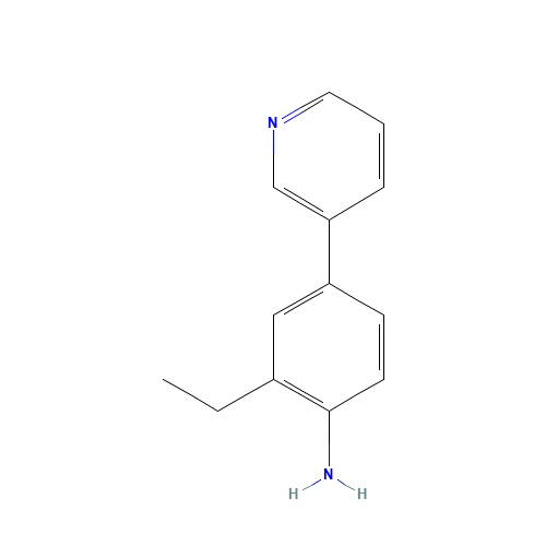 2-ethyl-4-pyridin-3-ylaniline (CAS: 1449516-29-3) - Chemical Structure and Molecular Formula 