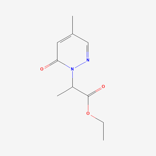 ethyl 2-(4-methyl-6-oxopyridazin-1-yl)propanoate (CAS: 1190392-19-8) - Chemical Structure and Molecular Formula 