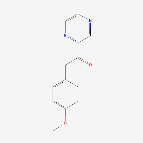 2-(4-methoxyphenyl)-1-pyrazin-2-ylethanone (CAS: 216970-79-5) - Chemical Structure and Molecular Formula 