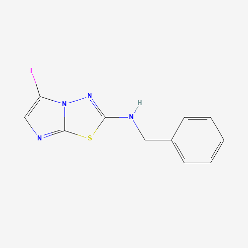 N-benzyl-5-iodoimidazo[2,1-b][1,3,4]thiadiazol-2-amine (CAS: 1206207-45-5) - Chemical Structure and Molecular Formula 