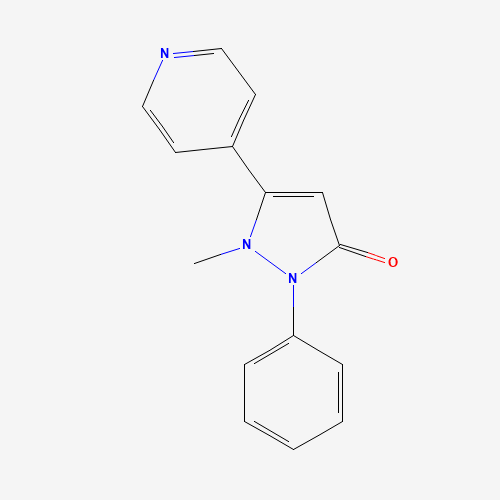 1-methyl-2-phenyl-5-pyridin-4-ylpyrazol-3-one (CAS: 913375-88-9) - Chemical Structure and Molecular Formula 