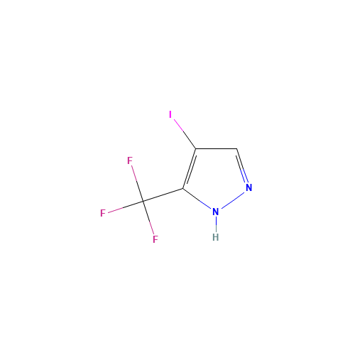 4-iodo-5-(trifluoromethyl)-1H-pyrazole (CAS: 866638-72-4) - Chemical Structure and Molecular Formula 