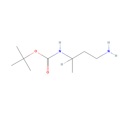 tert-butyl N-(4-aminobutan-2-yl)carbamate (CAS: 177489-90-6) - Chemical Structure and Molecular Formula 