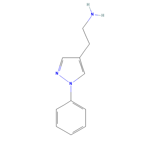 2-(1-phenylpyrazol-4-yl)ethanamine (CAS: 369652-04-0) - Chemical Structure and Molecular Formula 