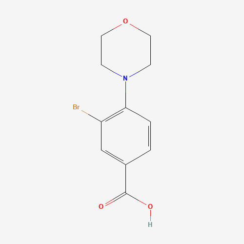 3-bromo-4-morpholin-4-ylbenzoic acid (CAS: 1131594-24-5) - Chemical Structure and Molecular Formula 