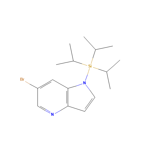(6-bromopyrrolo[3,2-b]pyridin-1-yl)-tri(propan-2-yl)silane (CAS: 1015609-27-4) - Chemical Structure and Molecular Formula 