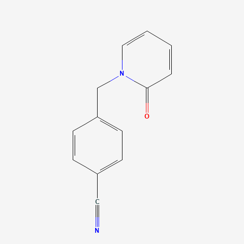 4-[(2-oxopyridin-1-yl)methyl]benzonitrile (CAS: 62455-72-5) - Chemical Structure and Molecular Formula 