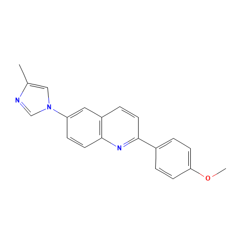2-(4-methoxyphenyl)-6-(4-methylimidazol-1-yl)quinoline (CAS: 1201902-20-6) - Chemical Structure and Molecular Formula 