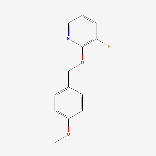 3-bromo-2-[(4-methoxyphenyl)methoxy]pyridine (CAS: 1240620-38-5) - Chemical Structure and Molecular Formula 