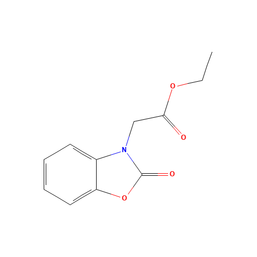 ethyl 2-(2-oxo-1,3-benzoxazol-3-yl)acetate (CAS: 13610-51-0) - Chemical Structure and Molecular Formula 