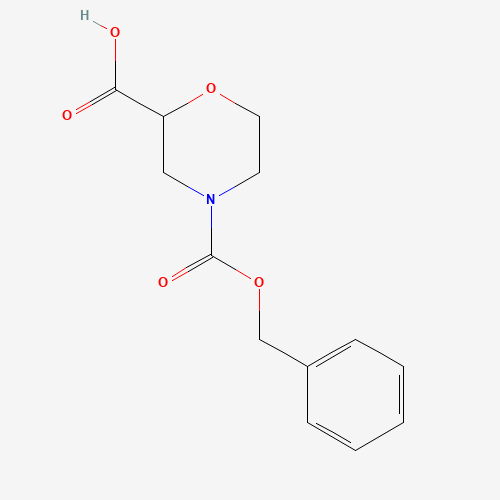 4-phenylmethoxycarbonylmorpholine-2-carboxylic acid (CAS: 135782-21-7) - Chemical Structure and Molecular Formula 