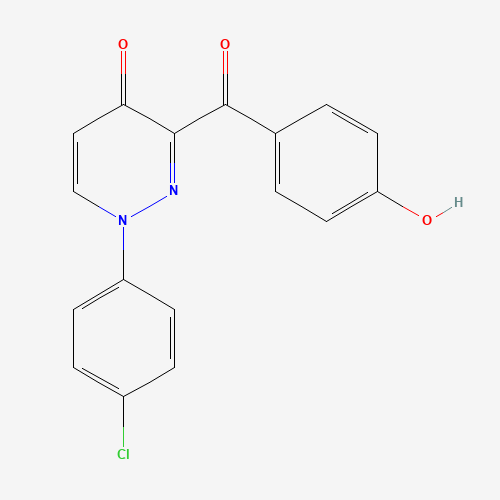 1-(4-chlorophenyl)-3-(4-hydroxybenzoyl)pyridazin-4-one (CAS: 1314395-75-9) - Chemical Structure and Molecular Formula 