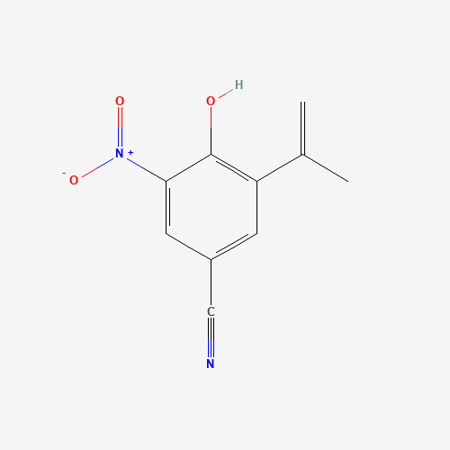 4-hydroxy-3-nitro-5-prop-1-en-2-ylbenzonitrile (CAS: 942216-08-2) - Chemical Structure and Molecular Formula 