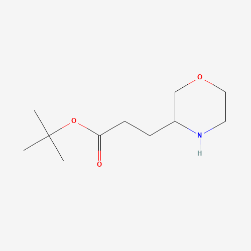 tert-butyl 3-morpholin-3-ylpropanoate (CAS: 885274-03-3) - Chemical Structure and Molecular Formula 