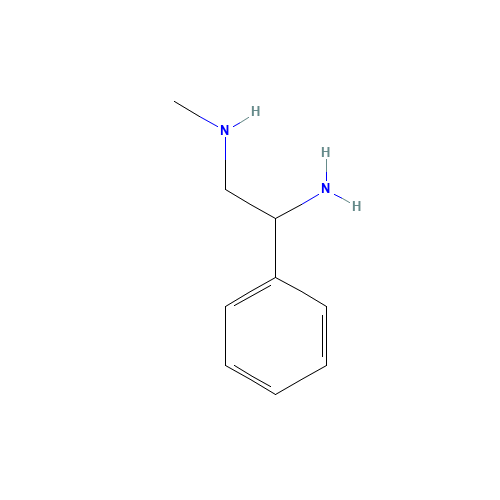 N'-methyl-1-phenylethane-1,2-diamine (CAS: 61337-91-5) - Chemical Structure and Molecular Formula 