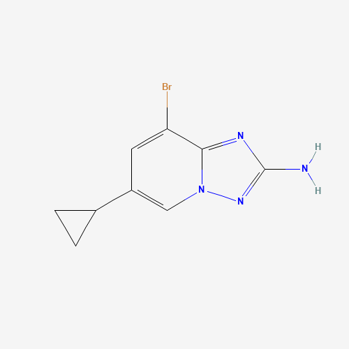 8-bromo-6-cyclopropyl-[1,2,4]triazolo[1,5-a]pyridin-2-amine (CAS: 1319068-92-2) - Chemical Structure and Molecular Formula 