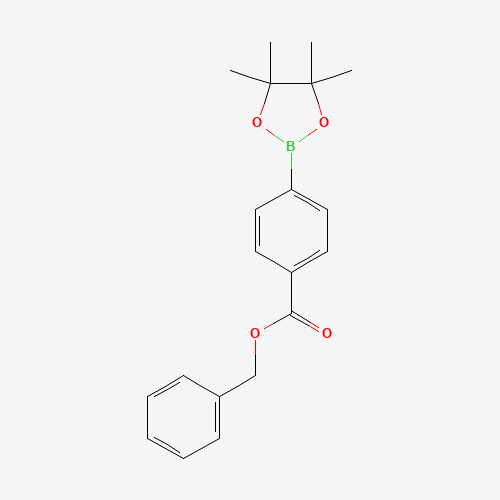 benzyl 4-(4,4,5,5-tetramethyl-1,3,2-dioxaborolan-2-yl)benzoate (CAS: 934984-01-7) - Chemical Structure and Molecular Formula 