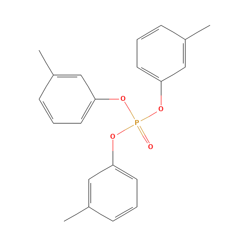 tris(3-methylphenyl) phosphate (CAS: 563-04-2) - Chemical Structure and Molecular Formula 