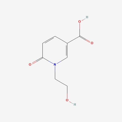 1-(2-hydroxyethyl)-6-oxopyridine-3-carboxylic acid (CAS: 1041605-13-3) - Chemical Structure and Molecular Formula 