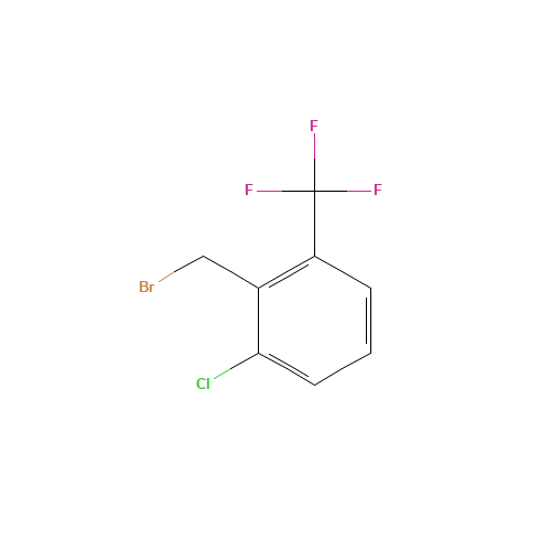 2-(bromomethyl)-1-chloro-3-(trifluoromethyl)benzene (CAS: 886500-26-1) - Chemical Structure and Molecular Formula 