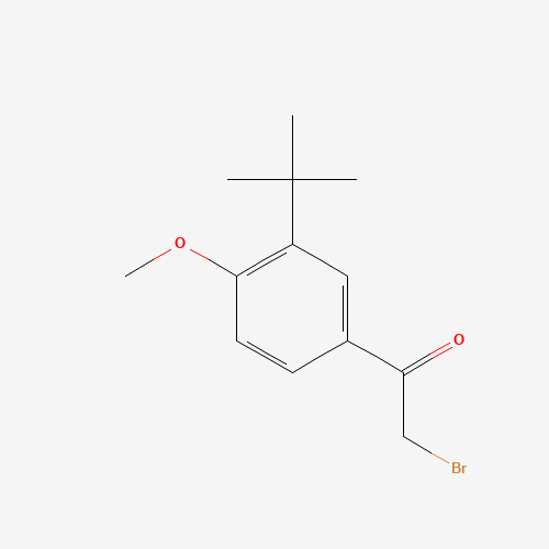 2-bromo-1-(3-tert-butyl-4-methoxyphenyl)ethanone (CAS: 30095-49-9) - Chemical Structure and Molecular Formula 
