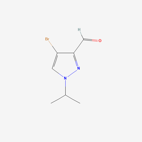 4-bromo-1-propan-2-ylpyrazole-3-carbaldehyde (CAS: 1383855-42-2) - Chemical Structure and Molecular Formula 
