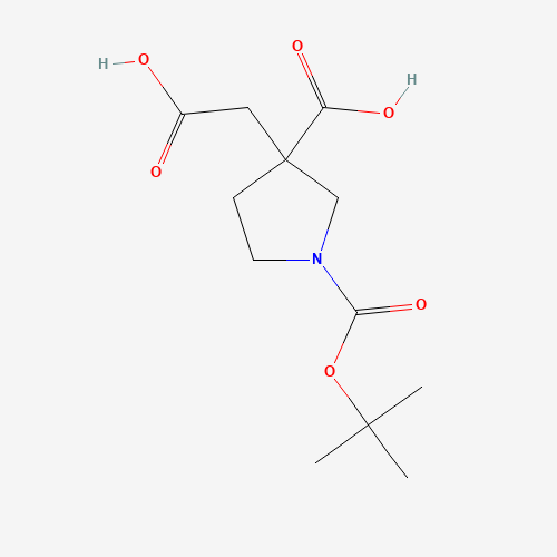 3-(carboxymethyl)-1-[(2-methylpropan-2-yl)oxycarbonyl]pyrrolidine-3-carboxylic acid (CAS: 1245807-92-4) - Related Chemical Product