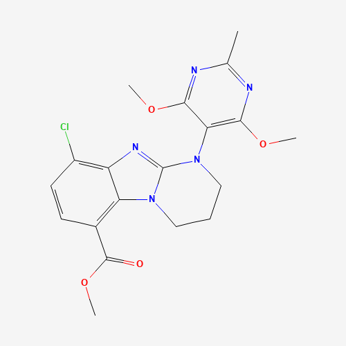 methyl 9-chloro-1-(4,6-dimethoxy-2-methylpyrimidin-5-yl)-3,4-dihydro-2H-pyrimido[1,2-a]benzimidazole-6-carboxylate (CAS: 1173979-30-0) - Related Chemical Product