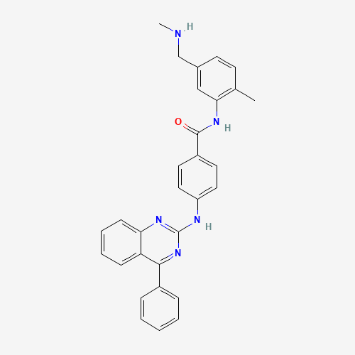 N-[2-methyl-5-(methylaminomethyl)phenyl]-4-[(4-phenylquinazolin-2-yl)amino]benzamide (CAS: 1059734-66-5) - Chemical Structure and Molecular Formula 
