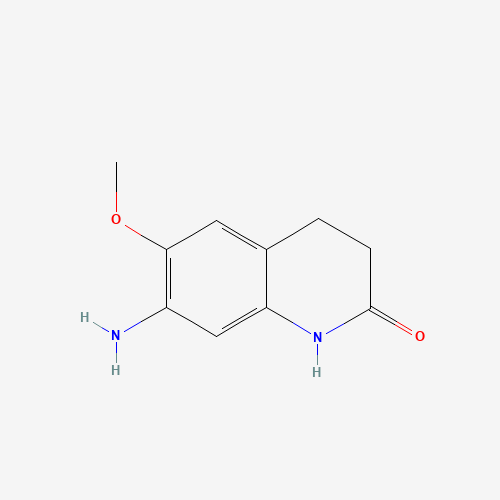 7-amino-6-methoxy-3,4-dihydro-1H-quinolin-2-one (CAS: 1116232-42-8) - Chemical Structure and Molecular Formula 