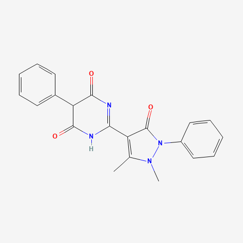2-(1,5-dimethyl-3-oxo-2-phenylpyrazol-4-yl)-5-phenyl-1H-pyrimidine-4,6-dione (CAS: 21585-49-9) - Related Chemical Product