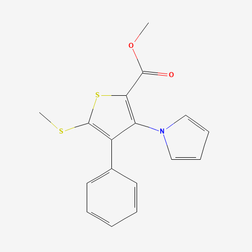 methyl 5-methylsulfanyl-4-phenyl-3-pyrrol-1-ylthiophene-2-carboxylate (CAS: 947598-69-8) - Related Chemical Product