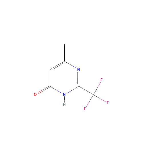 6-methyl-2-(trifluoromethyl)-1H-pyrimidin-4-one (CAS: 2557-79-1) - Chemical Structure and Molecular Formula 