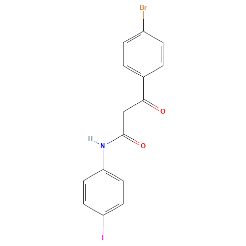 3-(4-bromophenyl)-N-(4-iodophenyl)-3-oxopropanamide (CAS: 1148041-59-1) - Related Chemical Product