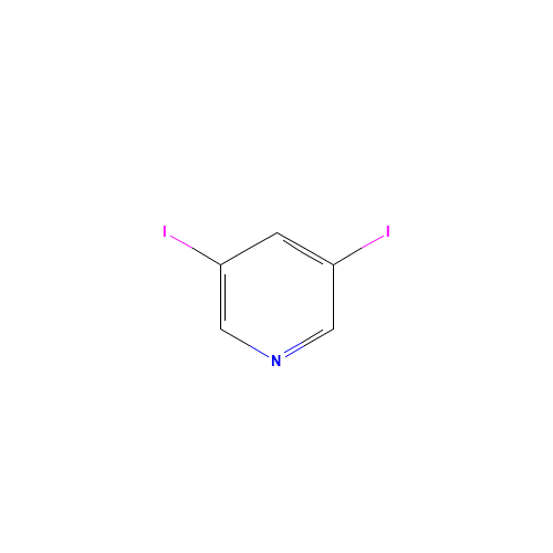 3,5-diiodopyridine (CAS: 53710-18-2) - Chemical Structure and Molecular Formula 