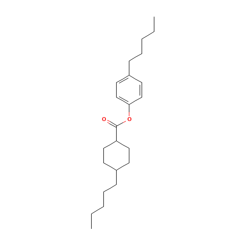 (4-pentylphenyl) 4-pentylcyclohexane-1-carboxylate (CAS: 67589-72-4) - Chemical Structure and Molecular Formula 