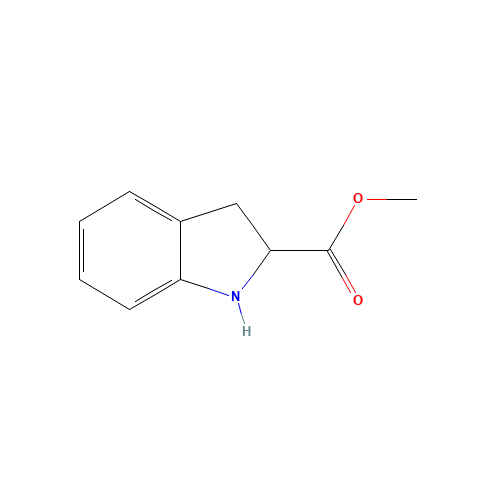 methyl 2,3-dihydro-1H-indole-2-carboxylate (CAS: 59040-84-5) - Chemical Structure and Molecular Formula 